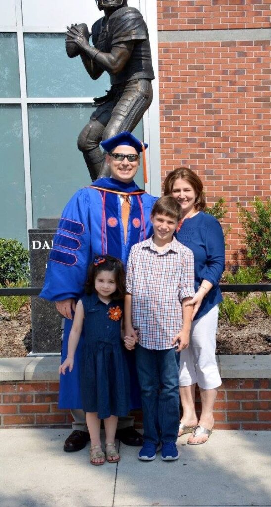 Doctor J's UF PhD graduation family photo 2017